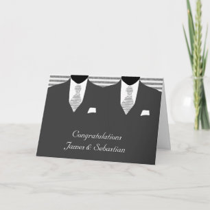Tarjeta Sr. y Sr. Two Grooms Bodas Felicitaciones