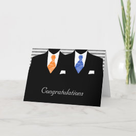 Tarjeta Sr. y Sr. Two Grooms Bodas Felicitaciones