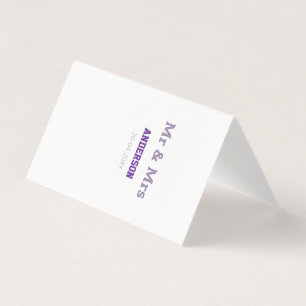 Tarjeta Sr y Sra agregar apellido fecha simple elegante mo