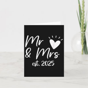 Tarjeta Sr. Y Sra. Est. 2025 Boda de la pareja casada Husb