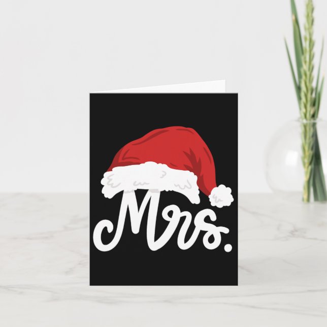 Tarjeta Sr. y Sra. Santa Claus Parejas Navidades (Anverso)