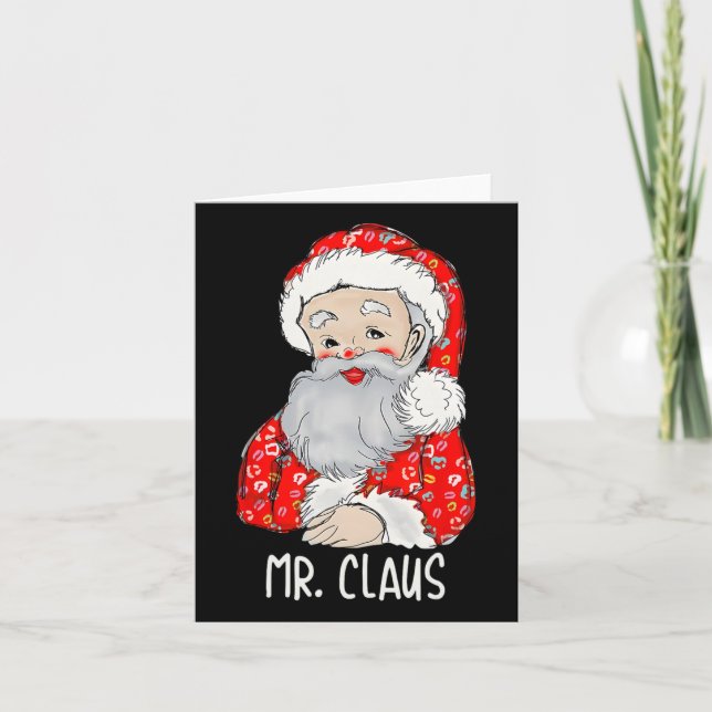 Tarjeta Sr. y Sra. Santa Claus Parejas Navidades (Anverso)