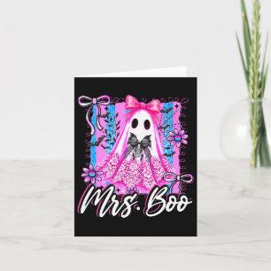 Tarjeta Sra. Boo Boujee Coquette Bow Retro Halloween Costu