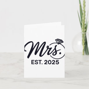 Tarjeta Sra. Est. 2025 Sólo Parejas Bodas Casadas Sr. Y