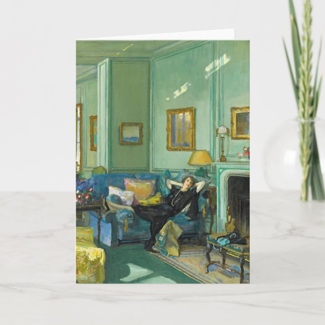 Tarjeta Sra. Osler | Sir John Lavery (Anverso)