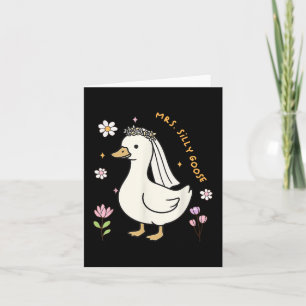 Tarjeta Sra. Silly Goose Bride Para Ser Boda Bride Groom M