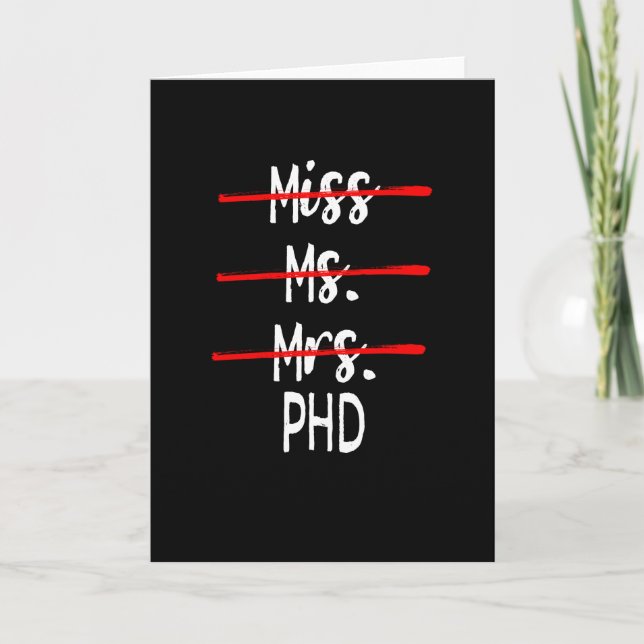 Tarjeta Sra. Sra. PhD, Regalos para médicas femeninas (Anverso)