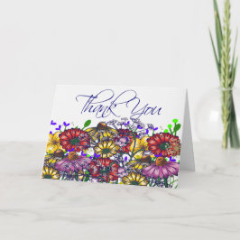 Tarjeta Sra. Taylor Wildflower Gracias Card