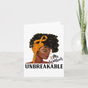 Tarjeta Sra. Warrior, inquebrantable mujer negra, toma con