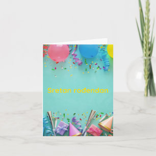 Tarjeta Sretan rođendan, croata Feliz cumpleaños