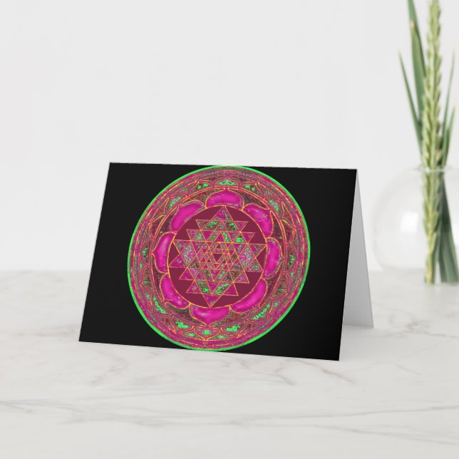 Tarjeta Sri Lakshmi Yantra Mandala (Anverso)
