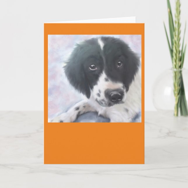 Tarjeta Srta. Fannie - perro de aguas de saltador inglés - (Anverso)