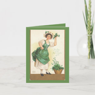 Tarjeta Srta. irlandesa St.Pat's Card del vintage