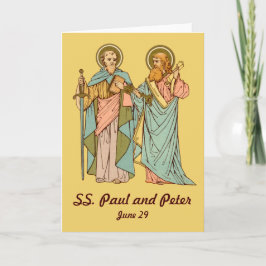 Tarjeta SS. Paul y Peter (RLS 13&14) Saludo en blanco