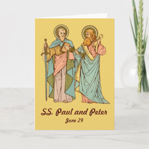 Tarjeta SS. Paul y Peter (RLS 13&14) Saludo en blanco