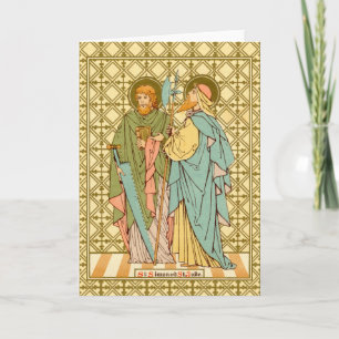 Tarjeta SS. Simón y Judas Tadeo (RLS16) Saludo en blanco