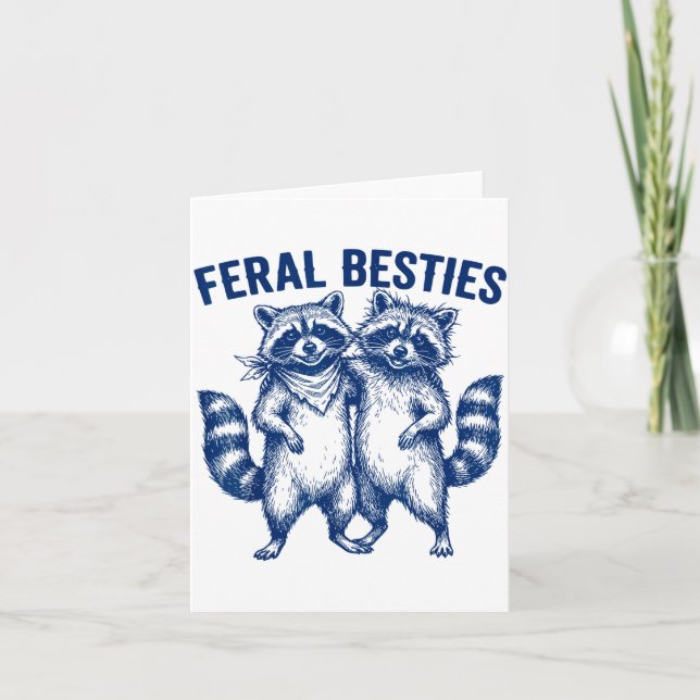 Tarjeta Ssum Feral Ies Matching Friend Twinning Funny Bff  (Anverso)