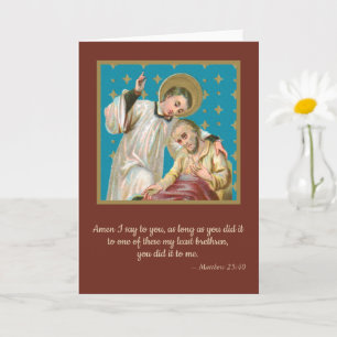 Tarjeta St Aloysius & Plague Victim (M 06) Blank Greeting
