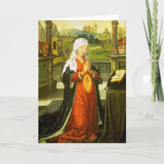 Tarjeta St Anne que concibe a la Virgen Maria (Anverso)