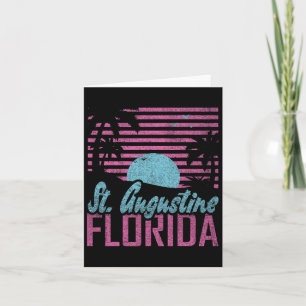 Tarjeta St. Augustine Florida Fl Cítrico Estado Miami Vibe