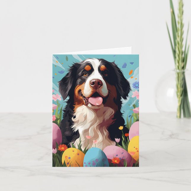 Tarjeta St.Bernard Feliz Pascua (Anverso)