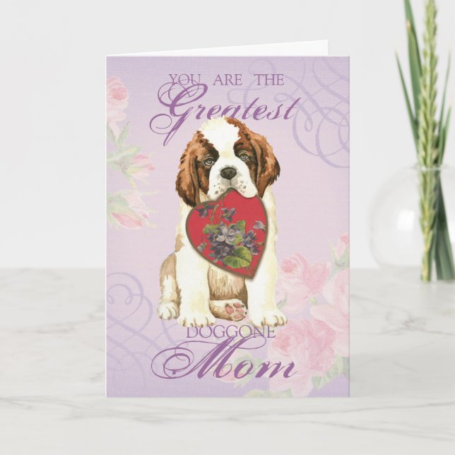 Tarjeta St. Bernard Heart Mom (Anverso)