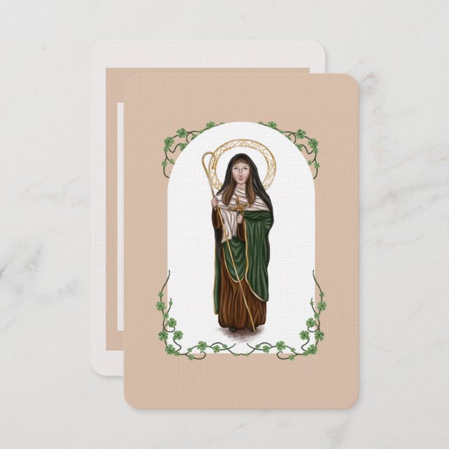 Tarjeta St. Brigid de Kildare Novena (Anverso / Reverso)