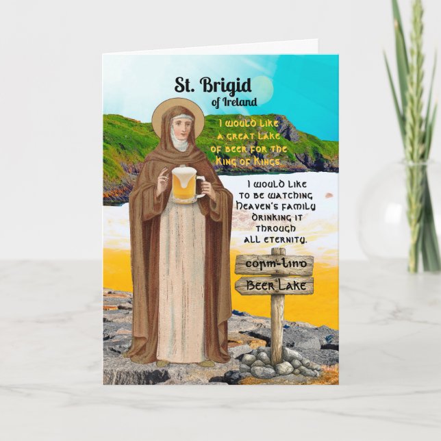 Tarjeta St. Brigid of Ireland and Her Lake of Beer (Anverso)
