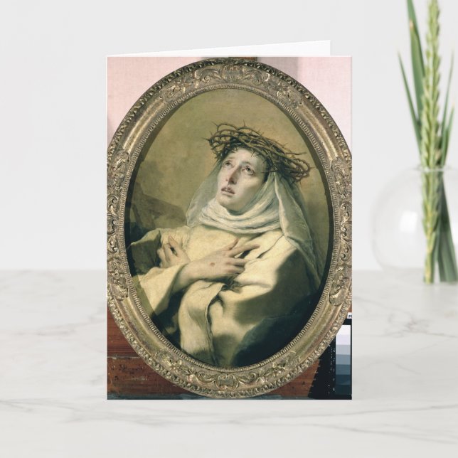 Tarjeta St. Catherine de Siena, c.1746 (Anverso)