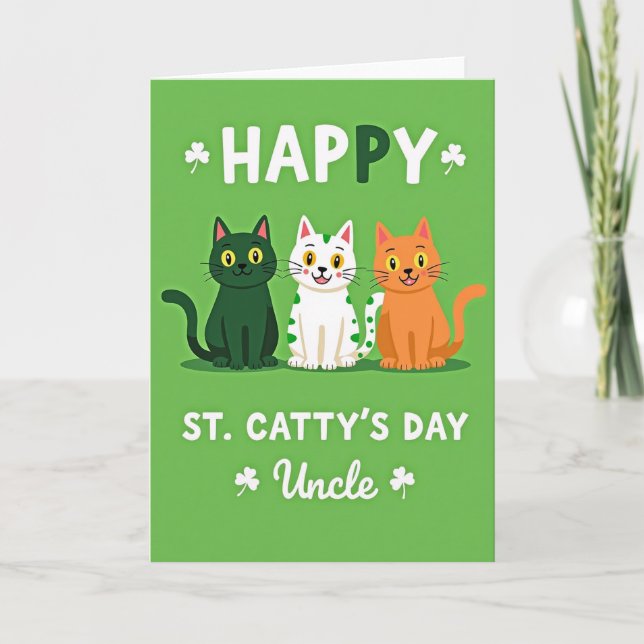 Tarjeta St Cattys Day Uncle Card (Anverso)