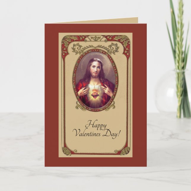 Tarjeta St. Corazón sagrado del el día de San Valentín de (Anverso)