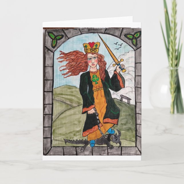 Tarjeta St Dymphna del Retablo creado por KK Hannegan (Anverso)