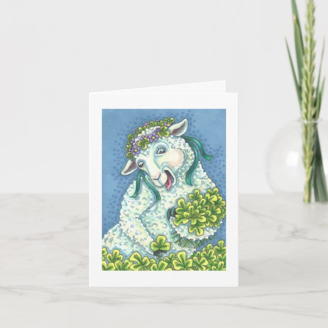 TARJETA ST. EL DÍA DE PATRICK IRISH EWE REETING NOTE CARD  (Anverso)