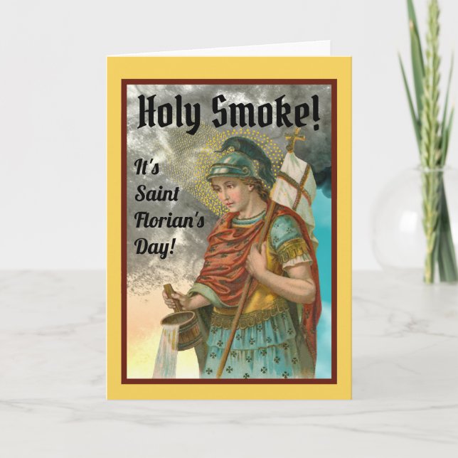 Tarjeta St. Florian con cubo (humo; M 019) (Anverso)