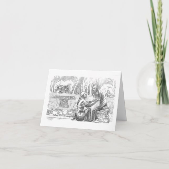 Tarjeta St. Francis and the Leper (Anverso)