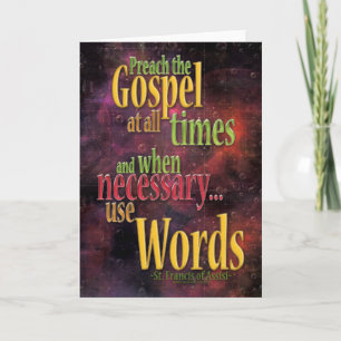 Tarjeta St Francis de la cita de Assisi