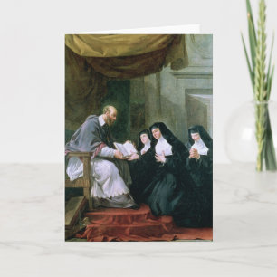 Tarjeta St. Francois de Sales Giving la regla