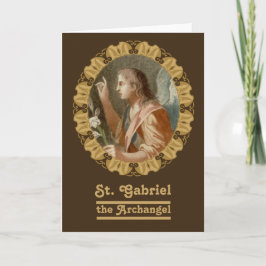Tarjeta St Gabriel el Archangel (M11) Saludo en blanco