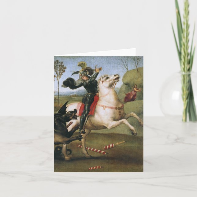 Tarjeta St. George Fighting Dragon Raphael Bella Artes (Anverso)