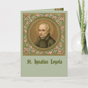 Tarjeta St. Ignatius Loyola (BK 050) Saludo/Nota en blanco