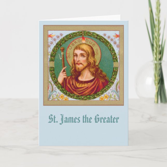 Tarjeta St. James the Greater (JMAS04) Saludo en blanco (Anverso)