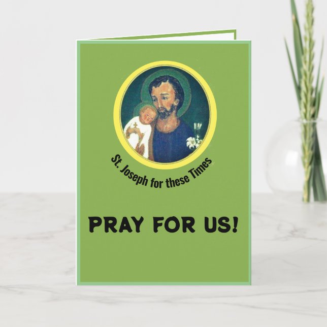 Tarjeta St Joseph para estos tiempos (Anverso)