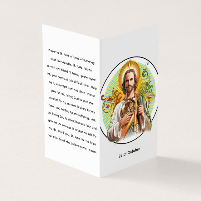 Tarjeta St. Jude Thaddaeus Prayer Card (Exterior)