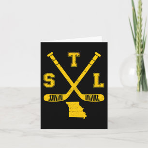 Tarjeta St. Louis Retro Funny Hockey Sticks State Outile S