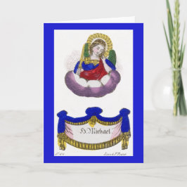 Tarjeta St. Michael el Archangel (M 009) Saludo en blanco