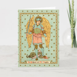 Tarjeta St. Michael el Archangel (RLS 12) Saludo en blanco