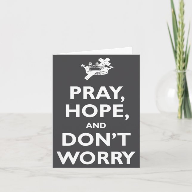 Tarjeta St Padre O Pray Hope And Dont Worry Catholic S  (Anverso)