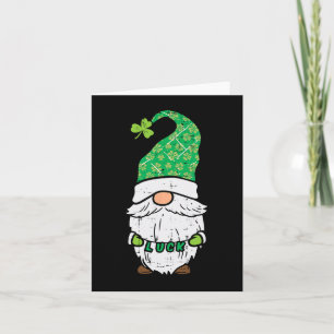 Tarjeta St Patrick Day Gnome Lucky Saint Paddys Pattys Hom