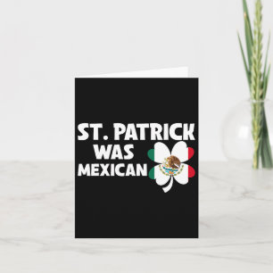 Tarjeta St Patrick Era Bandera Mexicana Patriótico Día de
