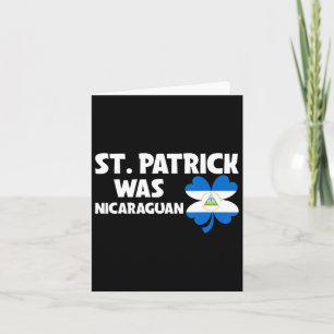 Tarjeta St Patrick era bandera nicaragüense Patriótico St 
